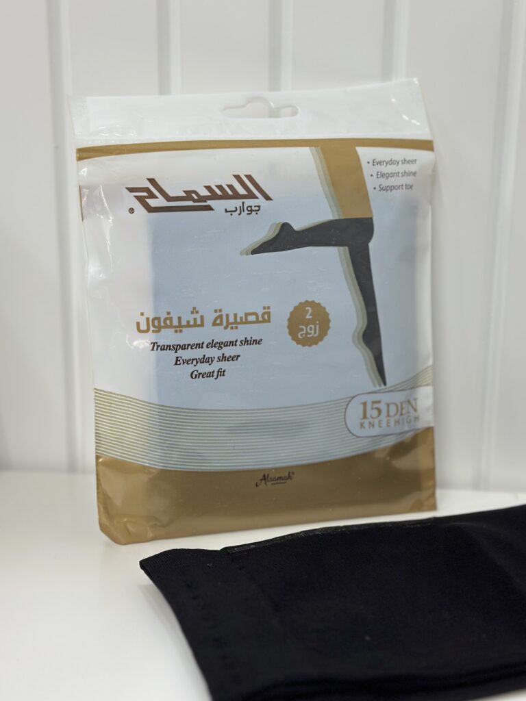 جرابات شيفون شفاف للركبة