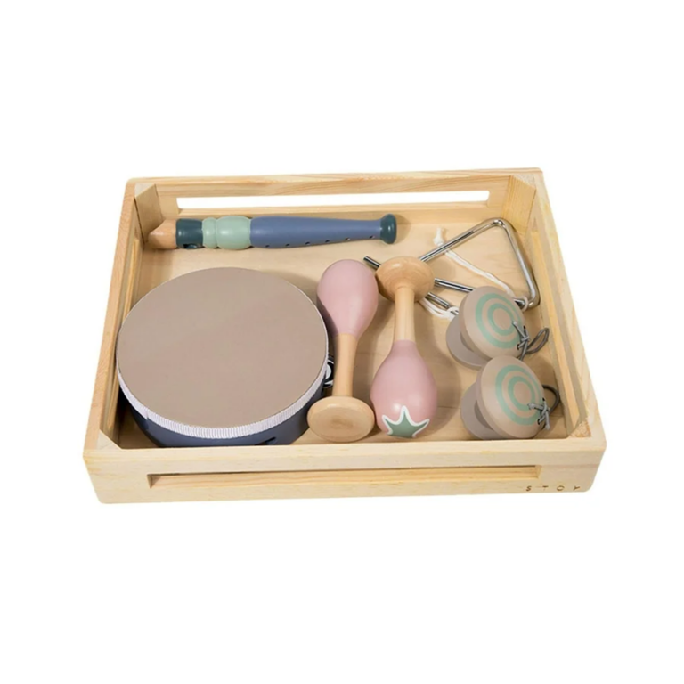 Orff percussion instrument wooden set for kids-مجموعة آلات الإيقاع أورف الخشبية للأطفال
