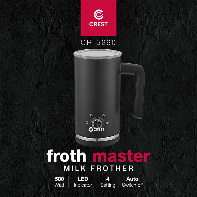 Crest Froth Master Milk Frother – CR-5290 خافق الحليب فِرُوث ماستر من كريست