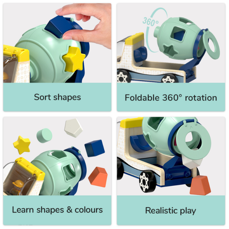 Topbright Match & Sort Truck – Shape Sorting Toy for Toddlers شاحنة مطابقة الأشكال للأطفال – لعبة تعليم الأشكال والسحب