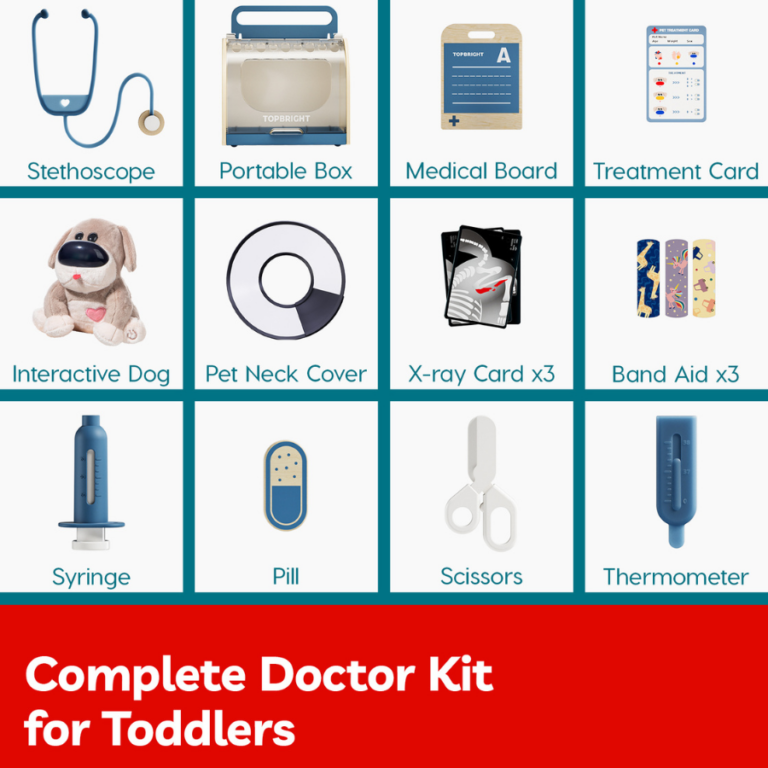 Care Pets DR. Dog Vet Kit – Interactive Veterinary Toy for Kids مجموعة الطبيب البيطري للأطفال – دمية كلب تفاعلية للعلاج