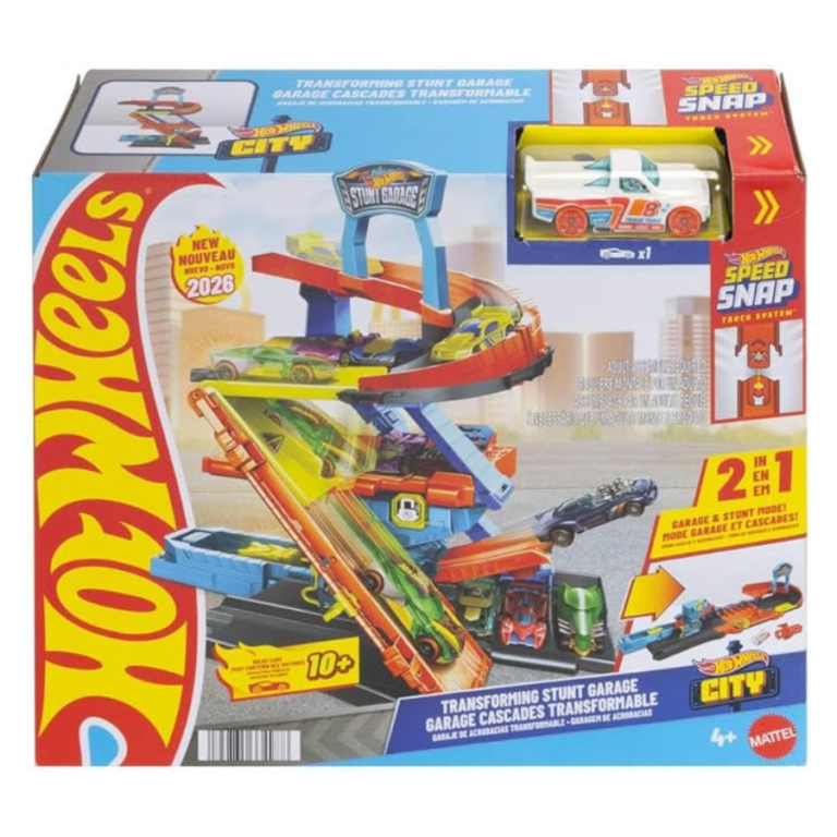 Hot Wheels City Transforming Stunt Garage Playset هوت ويلز سيتي – كراج الحركات والتحولات 2 في 1