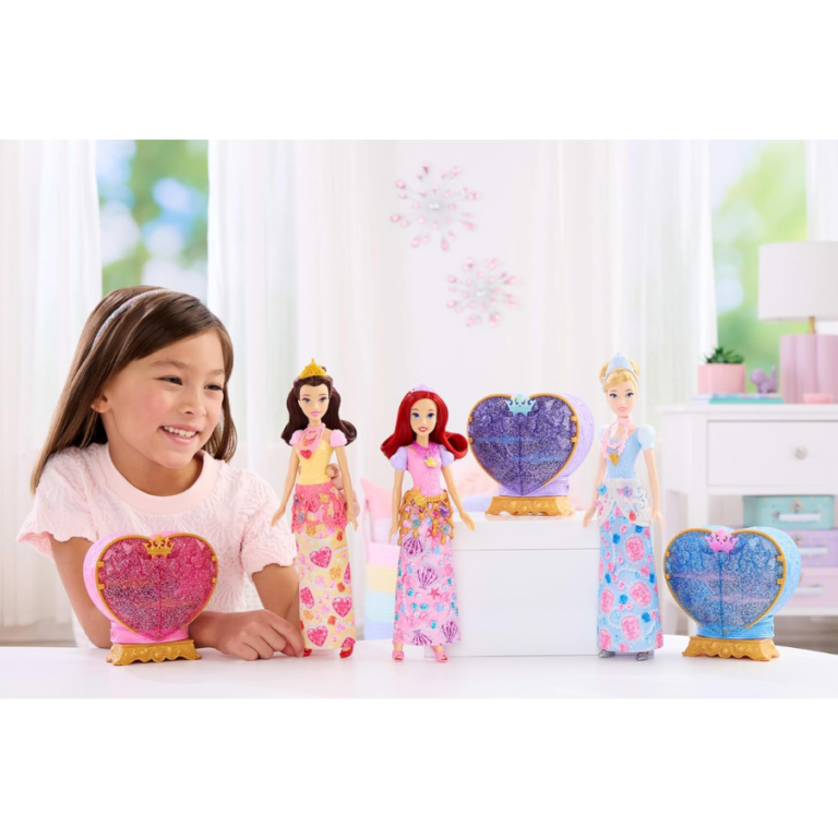 Disney Princess Ariel Reveal Doll with Jewelry Box & 8 Surprises دمية الأميرة أرييل من ديزني مع صندوق مجوهرات و8 مفاجآت
