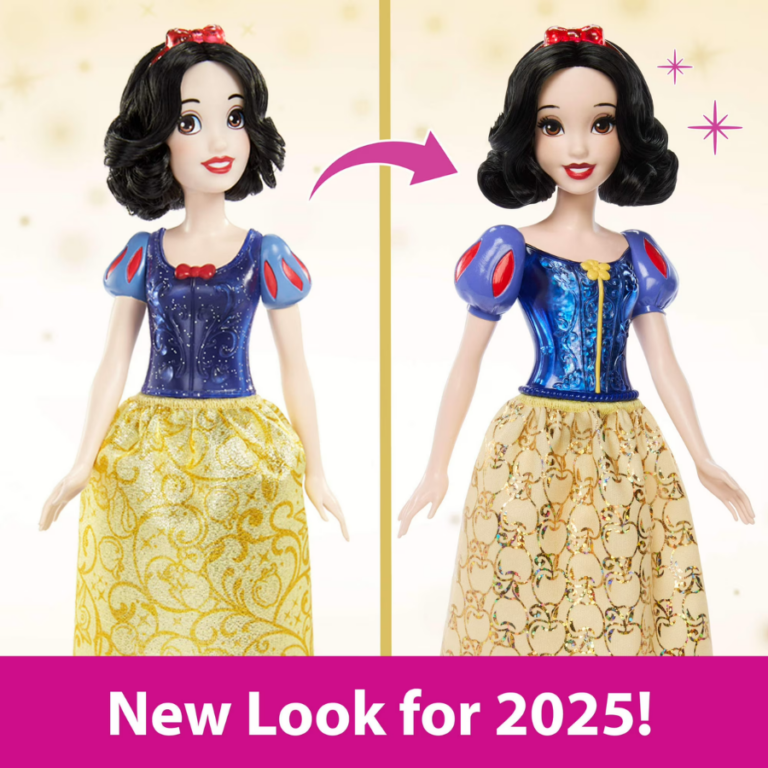 Disney Princess Snow White Fashion Doll with Black Hair, Brown Eyes & Hair Accessory اسم المنتج بالعربي: دمية الأميرة سنو وايت من ديزني بشعر أسود وإكسسوارات شعر