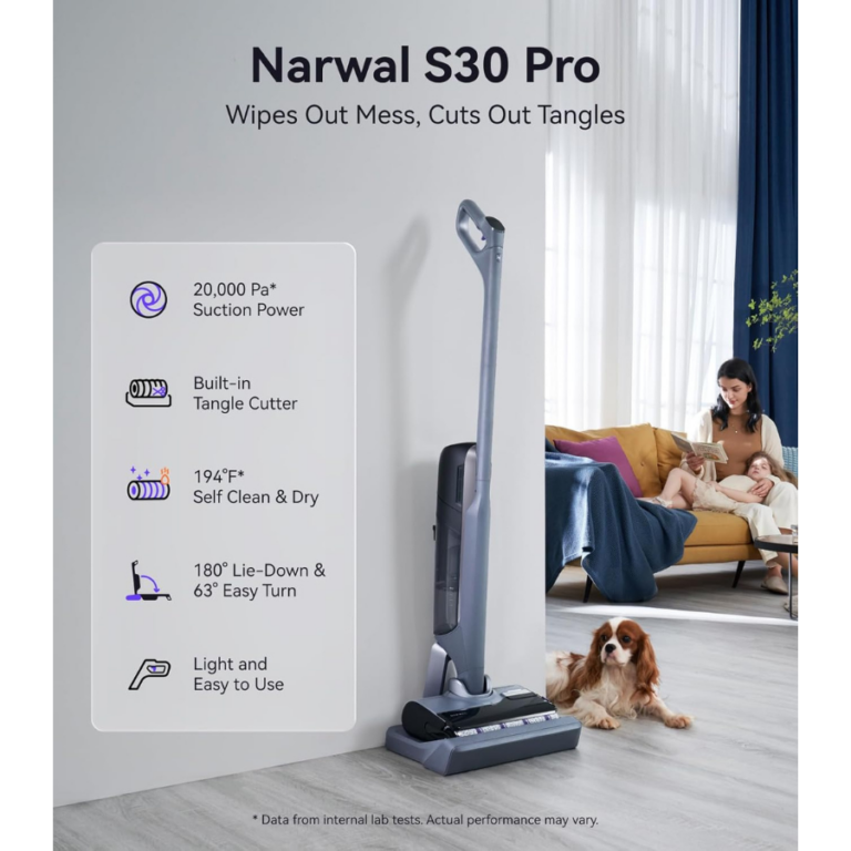 Narwal S30 Pro Wet & Dry Cordless Vacuum Cleaner مكنسة Narwal S30 Pro اللاسلكية للتنظيف الرطب والجاف