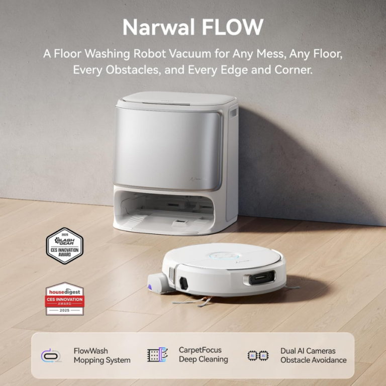 Narwal Flow All-in-One Robot Vacuum & Mop Cleaner مكنسة Narwal Flow الروبوتية الذكية الشاملة