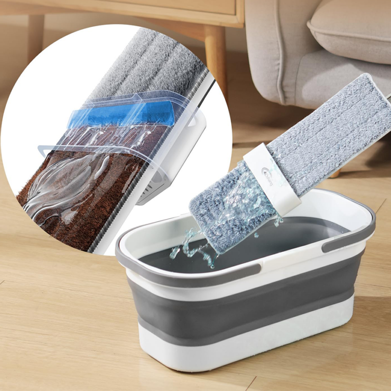 Bpatent Mop with foldable bucket- باتنت ممسحة مع دلو قابل للطي