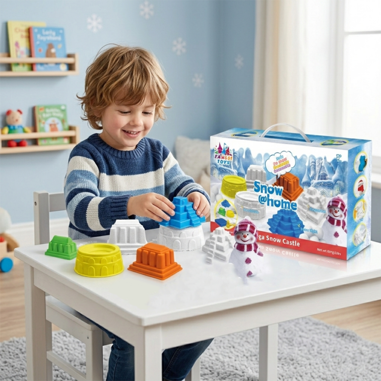 Snow@Home – Mega Snow Castle Magic Snow Kit مجموعة الثلج السحري – قلعة الثلج العملاقة