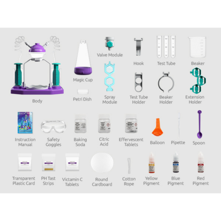 Science Lab Kit for Kids – 50+ STEM Science Experiments مختبر العلوم للأطفال – مجموعة تجارب علمية أكثر من 50 تجربة