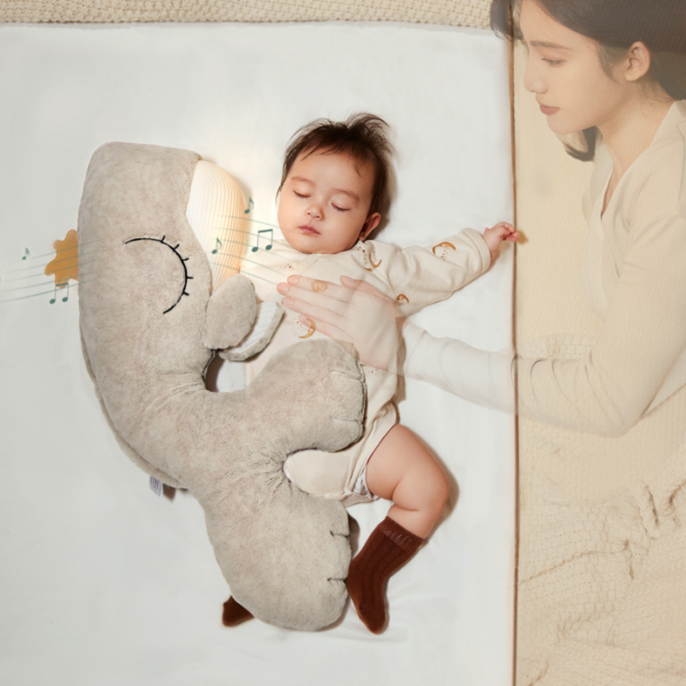 SchlafGut Smart Whale – Baby Soothing Sleep Plush حوت النوم الذكي للأطفال – لعبة مهدئة للرضع مع صوت وضوء