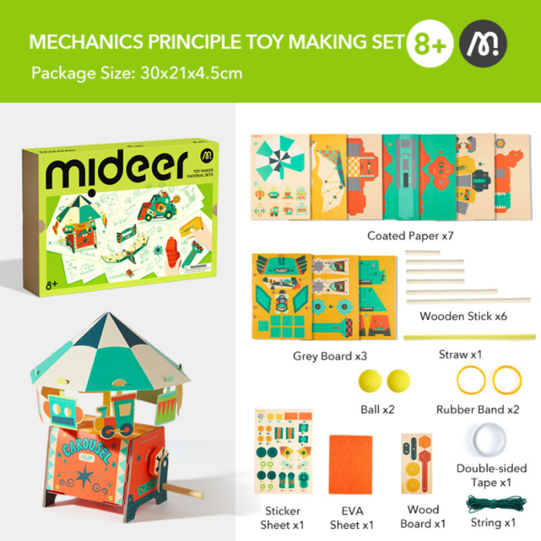 Mideer Toy Maker Material Sets – Mechanics Set MD4318 مجموعة صنع الألعاب الميكانيكية التعليمية للأطفال
