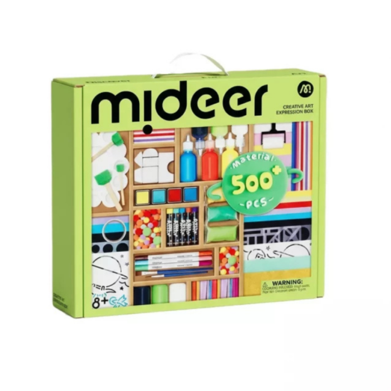 Mideer Creative Art Expression Box MD4316 صندوق الإبداع الفني الشامل للأطفال – أكثر من 500 قطعة