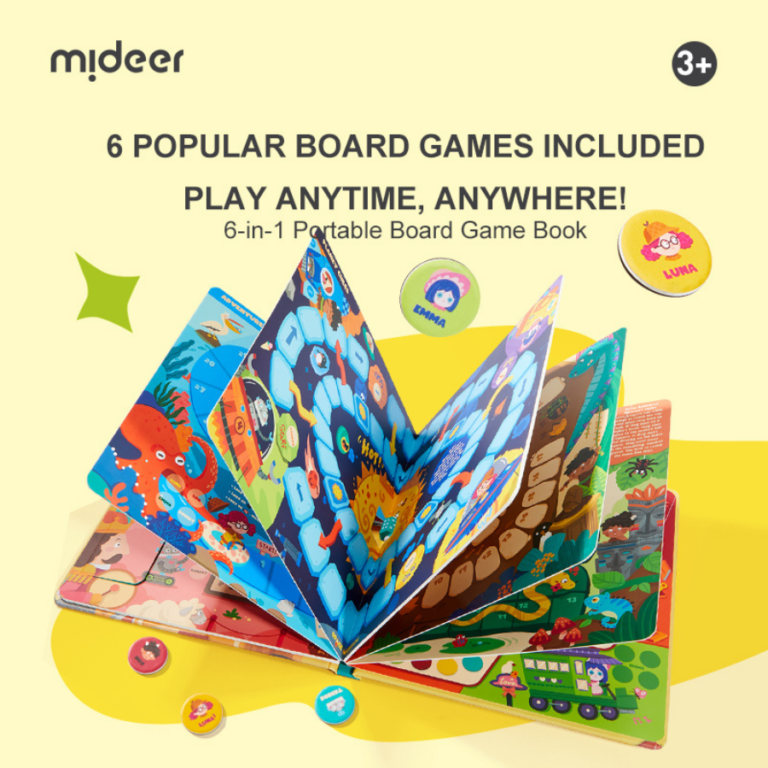 mideer 6-in-1 Portable Board Game Book – Museum Adventures MD3360 كتاب ألعاب لوحية محمول 6 في 1: مغامرات المتحف