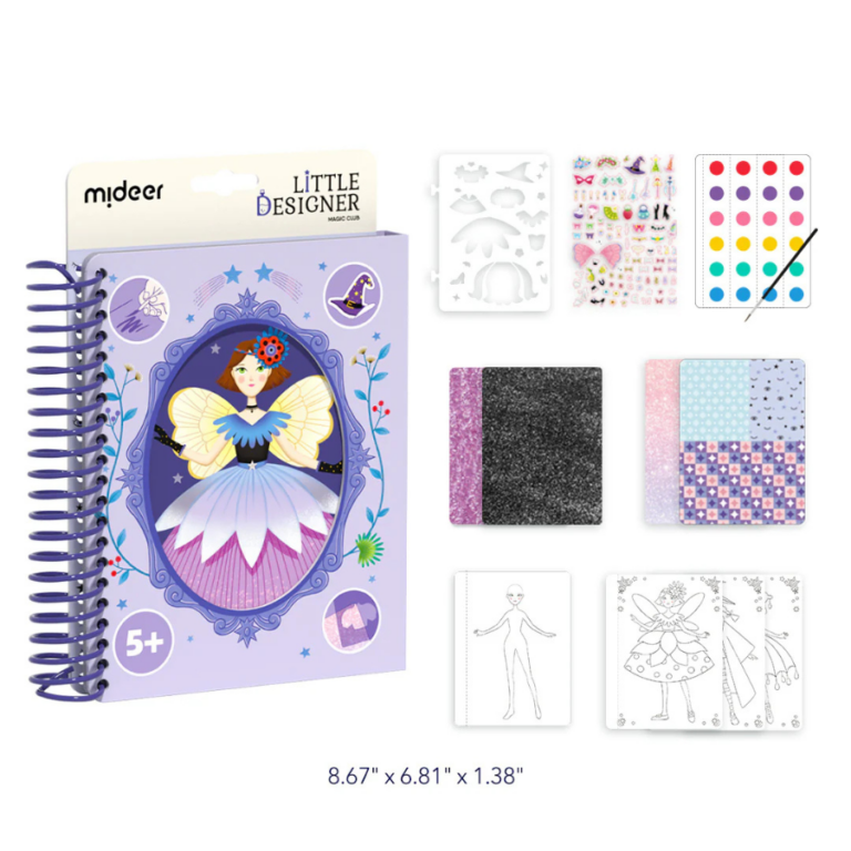 mideer Little Designer – Magic Club MD2203 كتاب تصميم الأزياء الإبداعي للأطفال