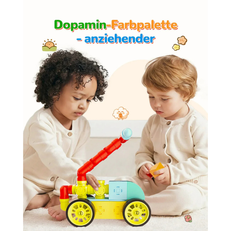 Magnetic Building Blocks for Kids – Creative City Set (46 PCS) مكعبات البناء المغناطيسية للأطفال – مجموعة المدينة الإبداعية 46 قطعة