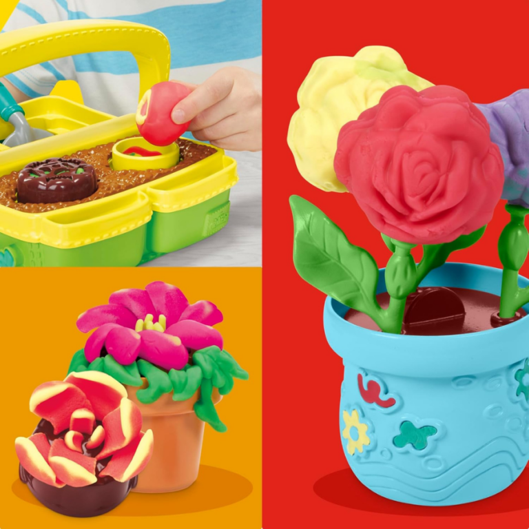 Play-Doh Blooming Flowers Playset بلاي دو مجموعة حديقة الزهور الإبداعية
