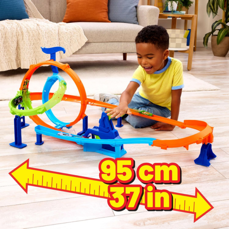 Hot Wheels Stunt Tracks Rapid Launch Cyclone Track Set هوت ويلز مسار الإعصار السريع