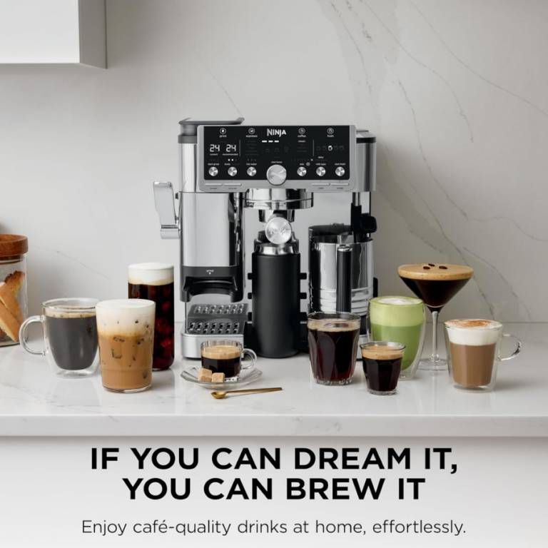 Ninja Luxe Café Pro Series 4-in-1 Espresso Machine ES701 ماكينة القهوة  4 في 1 – إسبريسو، قهوة مقطرة، كولد برو ورغوة حليب
