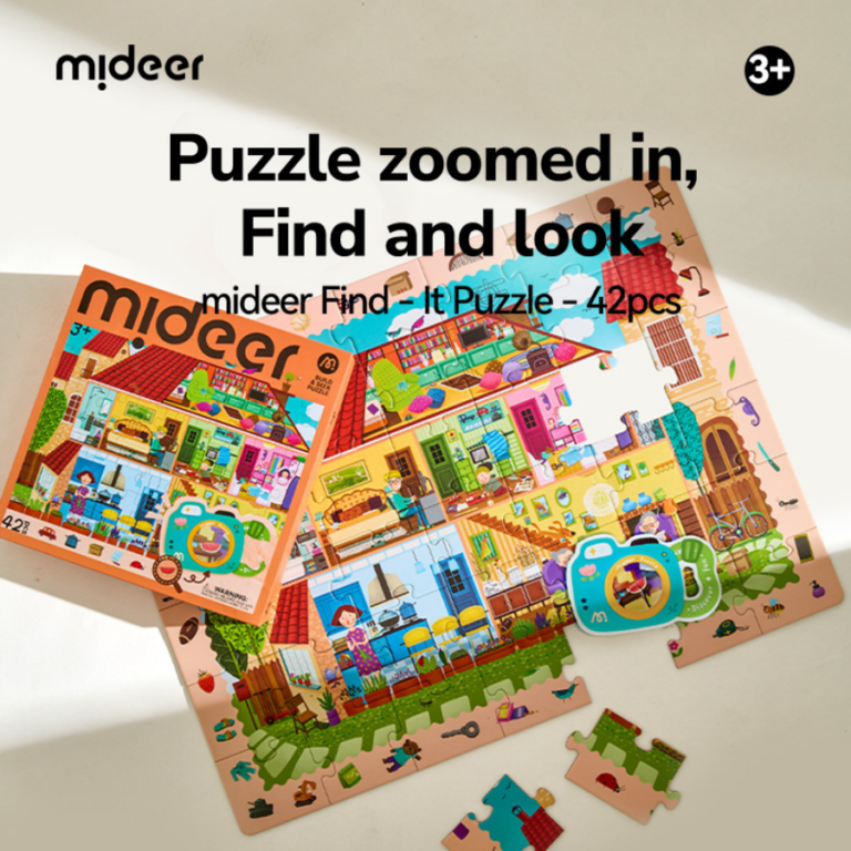 Mideer Build & Seek Puzzle – Space Treasure Hunt – 42 Pieces MD2398 ميدير – بازل ابنِ واكتشف: البحث عن كنز الفضاء – 42 قطعة