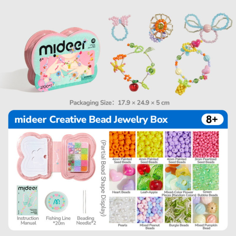 Mideer Creative Bead Jewelry Box – DIY Bracelet & Necklace Kit MD1708 ميدير – صندوق صناعة الإكسسوارات بالخرز