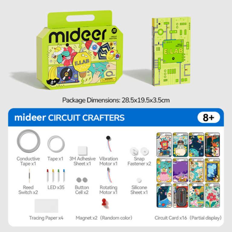 Mideer Paper Circuit Art Crafters – STEAM Circuit Kit MD1705 ميدير – مجموعة دوائر ورقية إبداعية