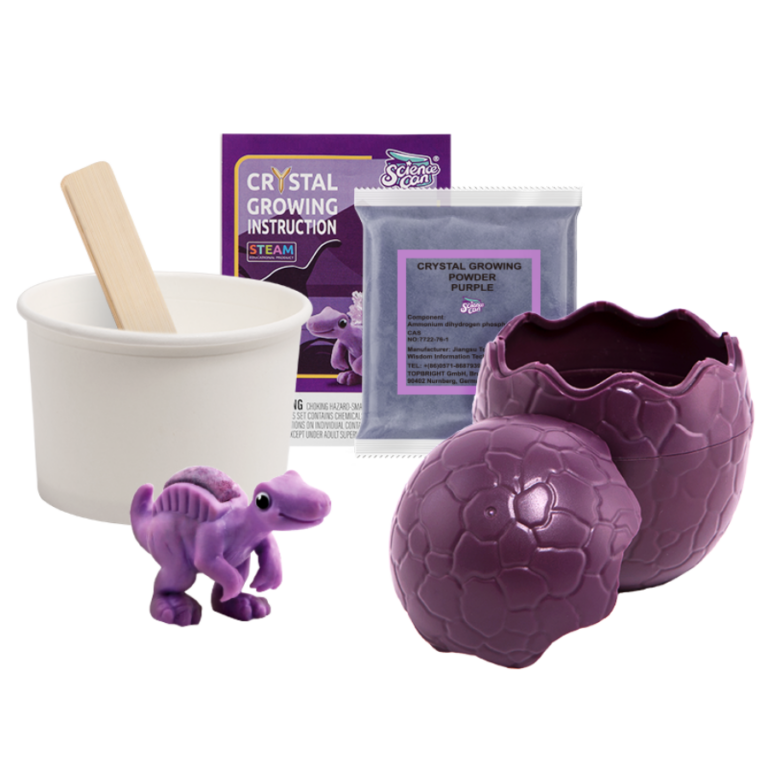 Dinosaur Crystal Growing Kit – STEM Science Experiment مجموعة زراعة الكريستال مع ديناصور – تجربة علمية للأطفال