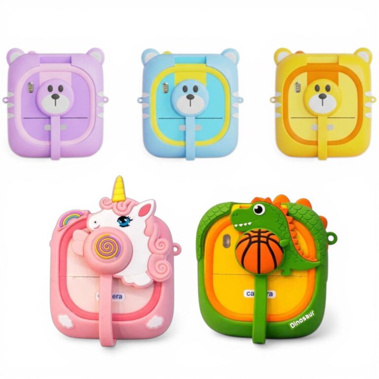 Kids Instant Print Camera – Cute Bear Edition كاميرا الأطفال الفورية بطباعة الصور – تصميم الدب الكيوت