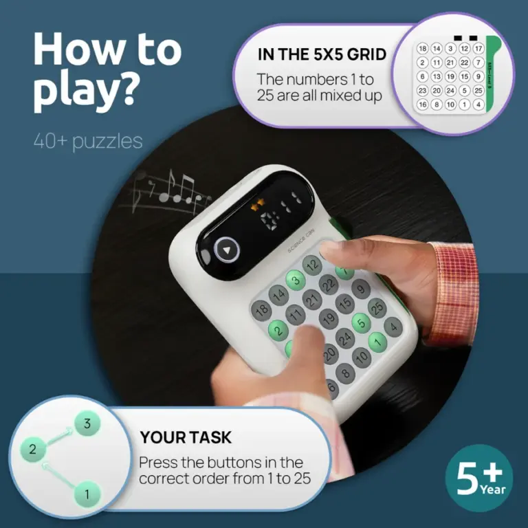 Brain Jogging Smart Number Game – STEM Brain Training Toy لعبة تحدي الأرقام الذكية – جهاز تدريب الدماغ للأطفال