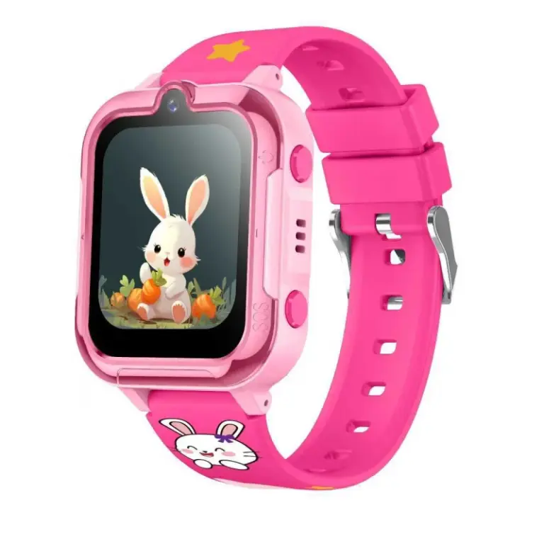 Kids Smartwatch with Video Call & Tracking – Pink / Blue ساعة أطفال ذكية مع مكالمات فيديو وتتبع – لون زهري / أزرق