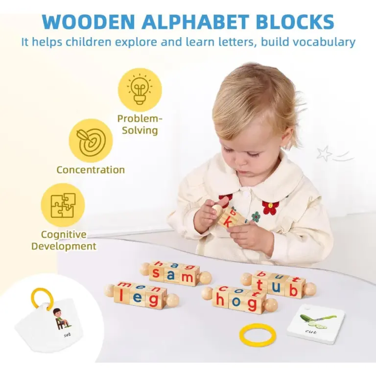 TOOKY TOY 4-in-1 Montessori Alphabet Learning Set – BCTJ688 مجموعة الحروف الأبجدية التعليمية 4 في 1