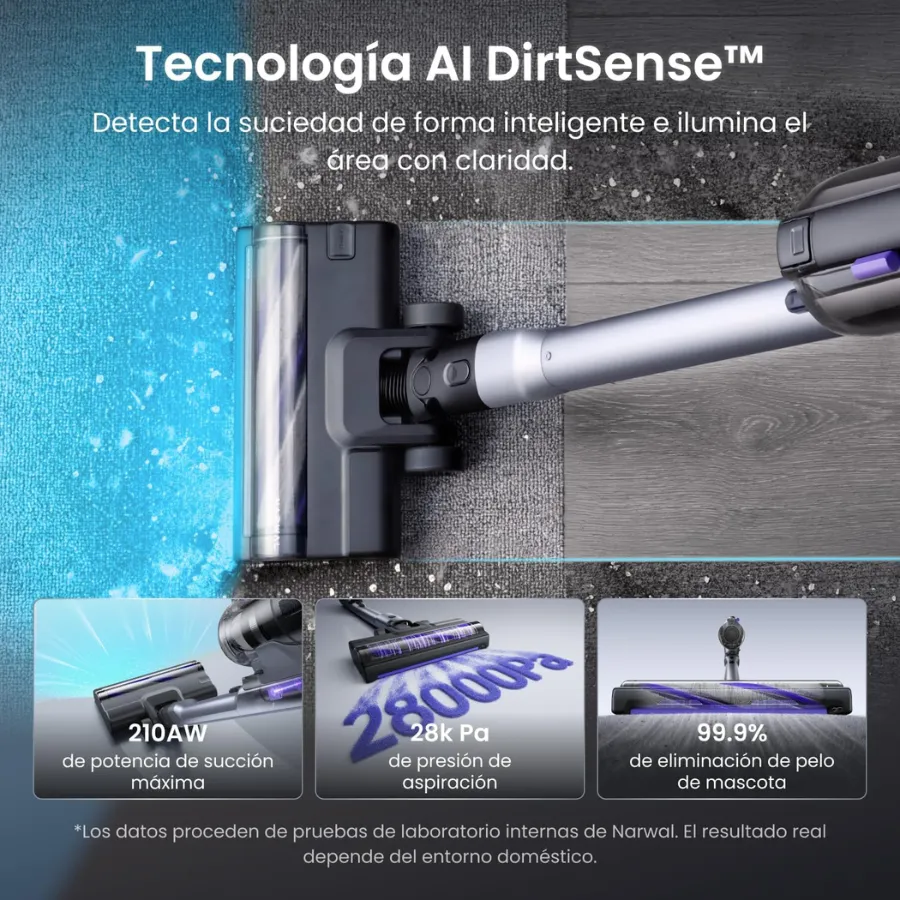 Narwal V50 Cube Cordless Vacuum Cleaner 210AW with Auto-Empty Station مكنسة كهربائية لاسلكية Narwal V50 Cube مع محطة تفريغ ذاتي
