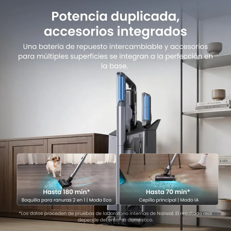 Narwal V50 Cube Cordless Vacuum Cleaner 210AW with Auto-Empty Station مكنسة كهربائية لاسلكية Narwal V50 Cube مع محطة تفريغ ذاتي