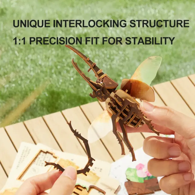 Mideer Wooden 3D Puzzle Hercules Beetle MD1346 ميدير أحجية خشبية ثلاثية الأبعاد على شكل خنفساء هرقل