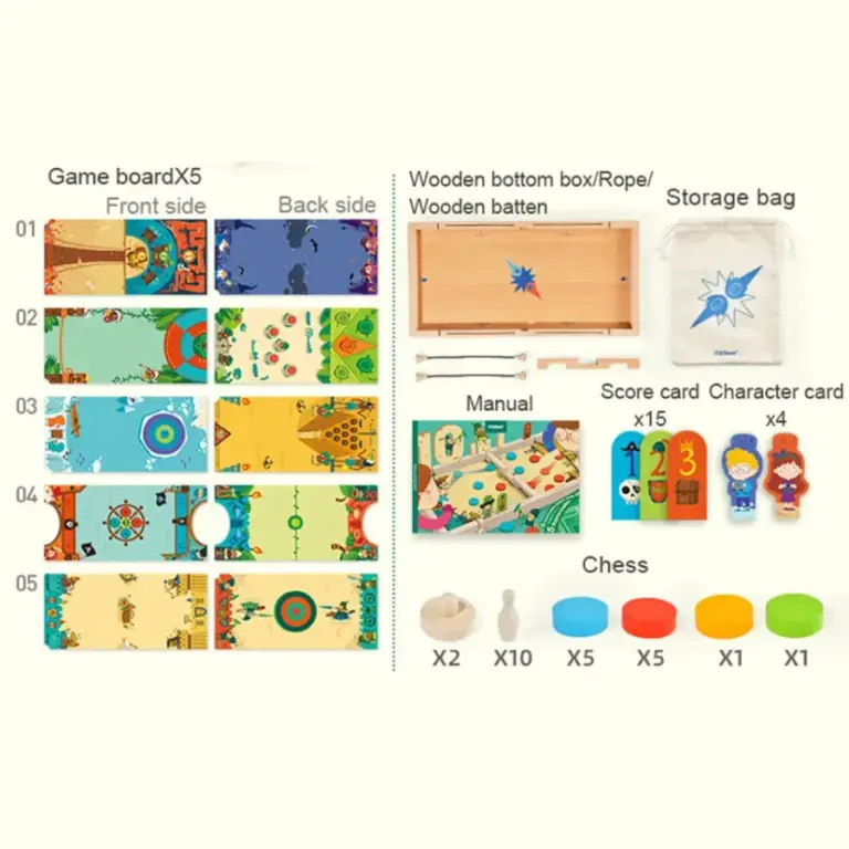Mideer - 10-in-1 Carrom Board Game MD2131 ميدير - لعبة كاروم 10 في 1