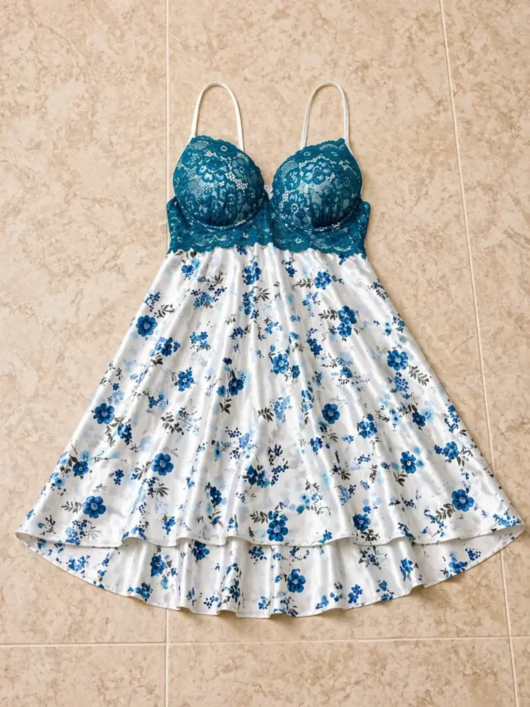 فستان "Blue Floral Soft Touch"