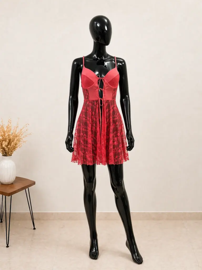 فستان "Scarlet Lace Charm"