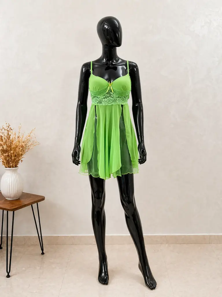 فستان "Lime Lace Glow"