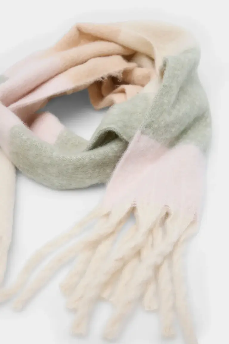 Pastel striped scarf