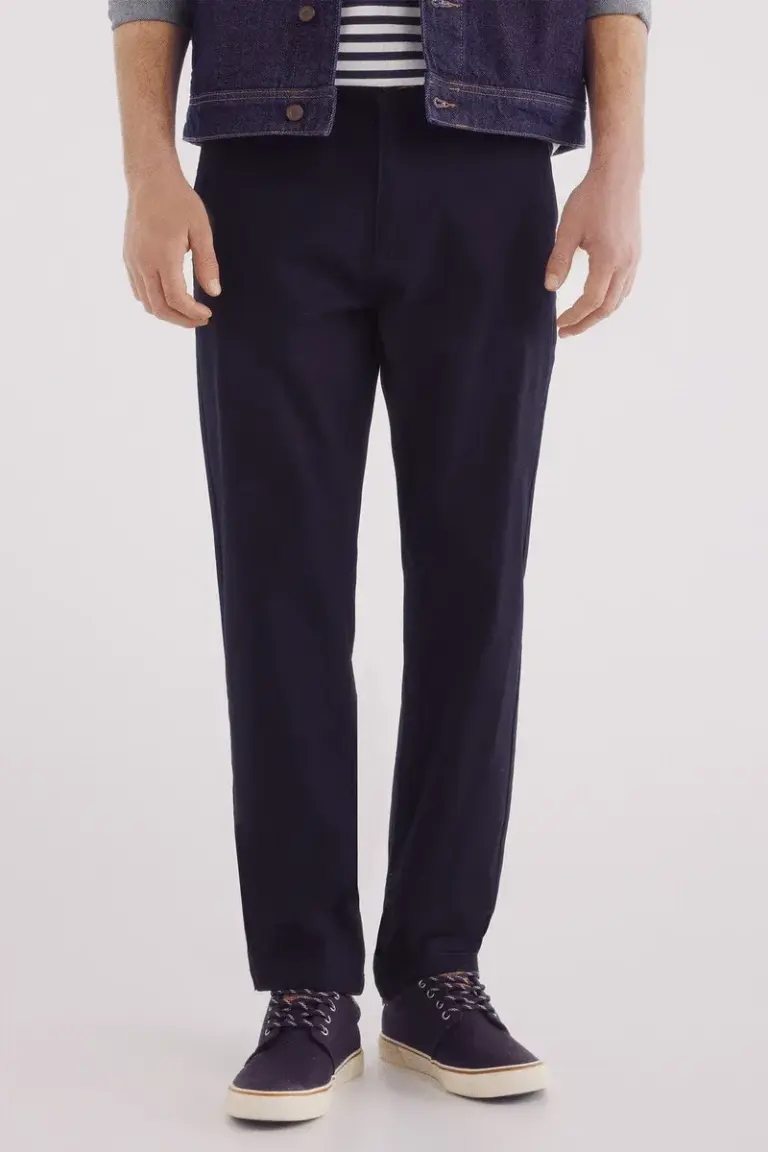 Comfort fit structured chino trousers