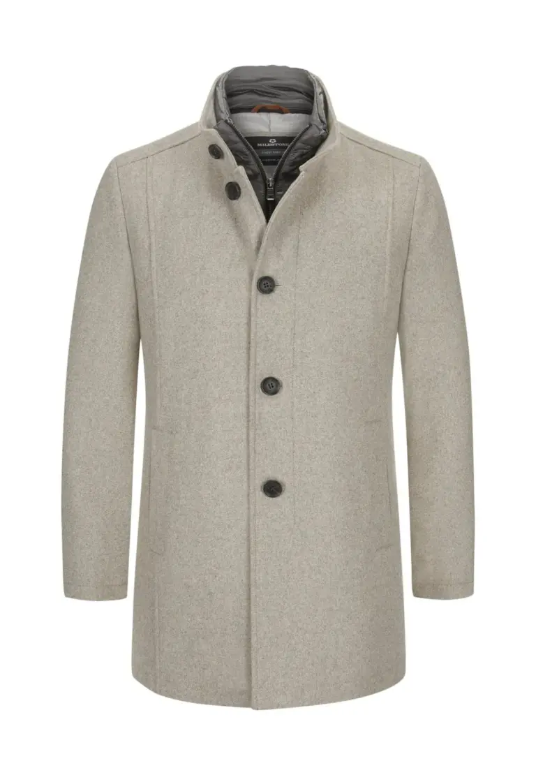 Havana Oatmeal Hybrid Wool Coat - Milestone