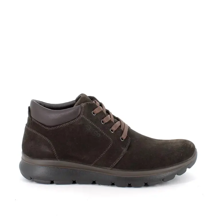 Midcut shoes for men brown with laces