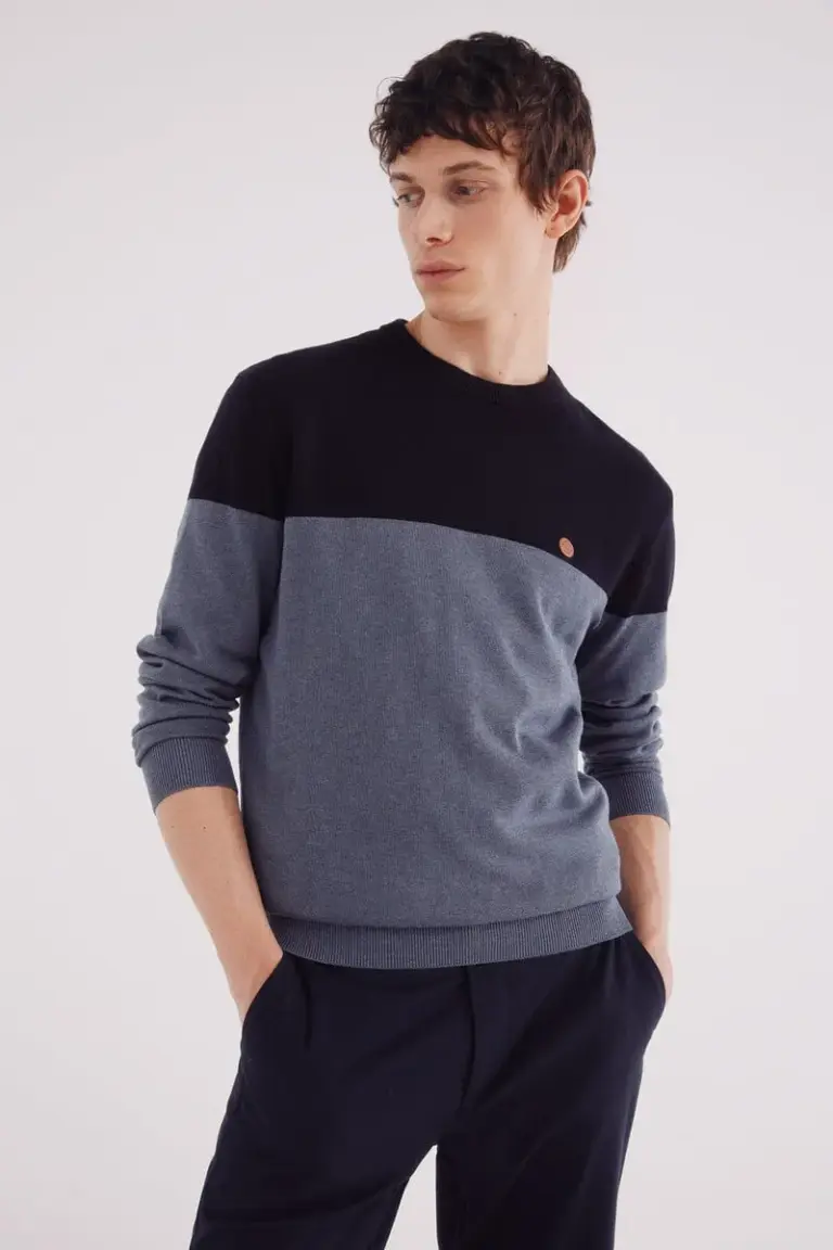 basic color block sweater
