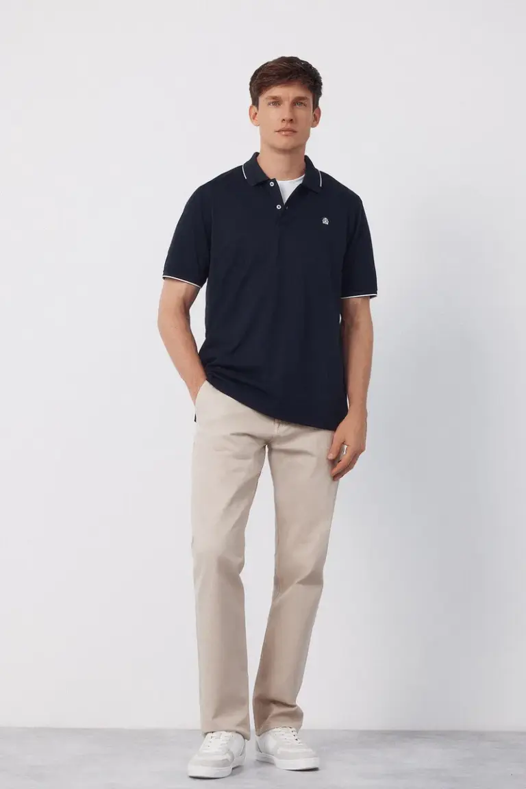 COOLMAX® polo shirt with jacquard collar