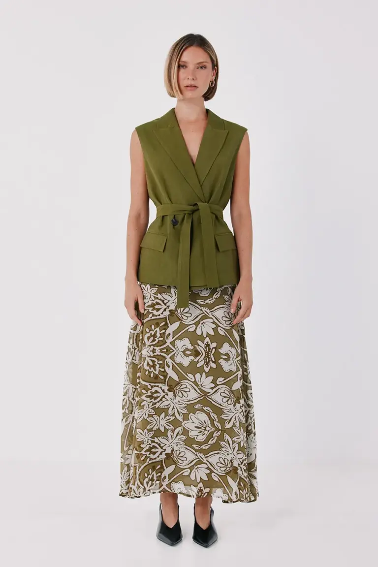 Women's belted vest