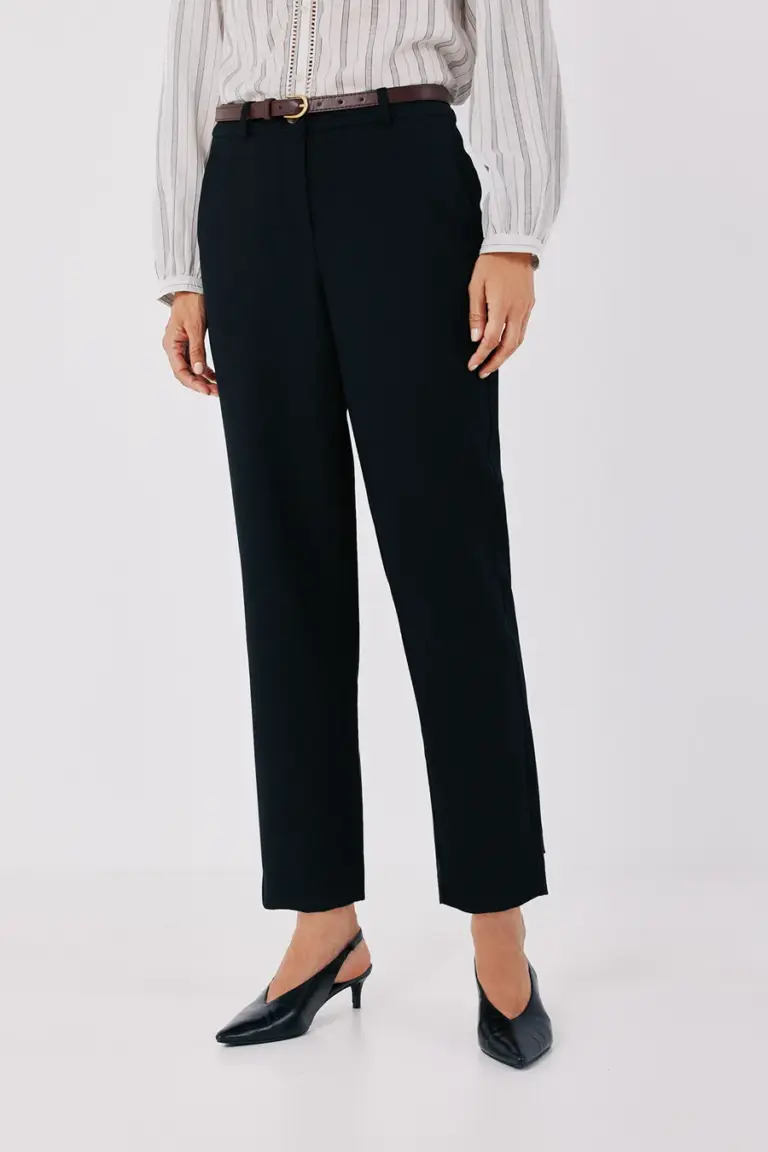 Tailored trousers with belt