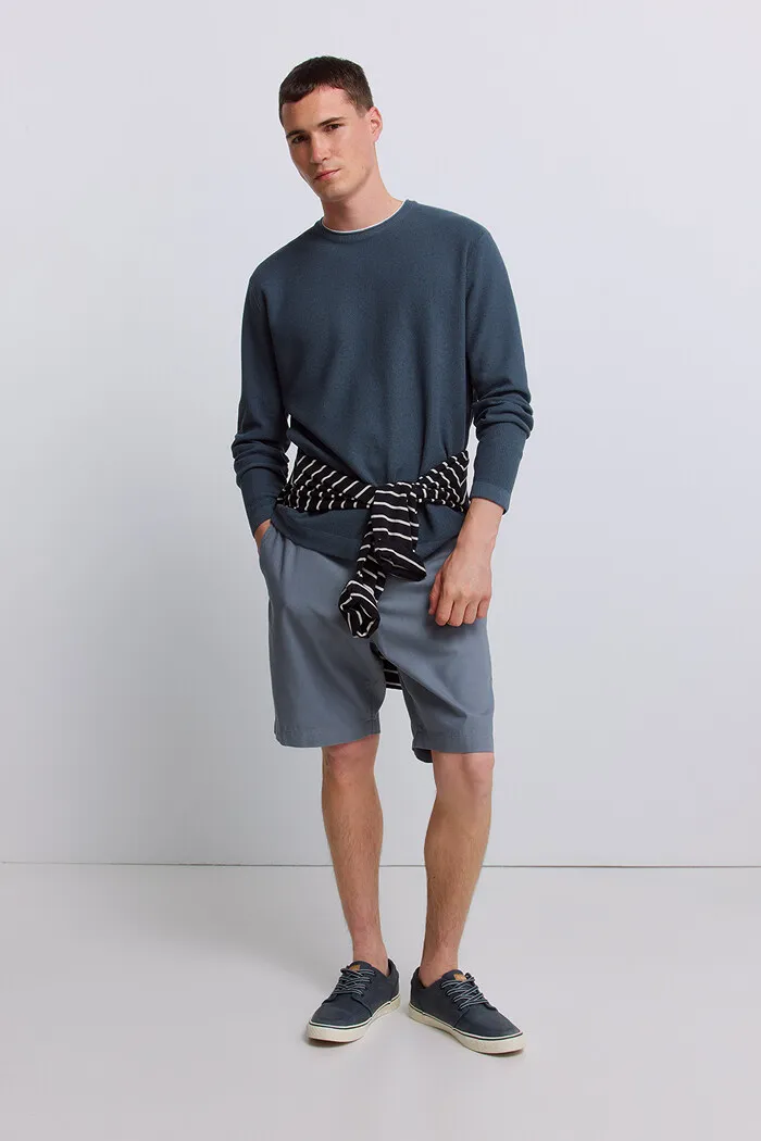 Double-effect textured sweater