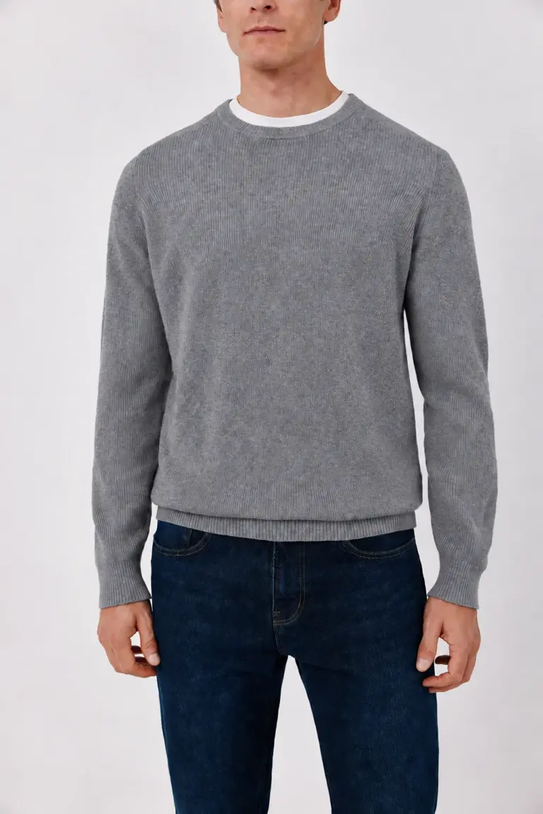 IL CASHMERE Premium Wool - Cashmere Crew-Neck Sweater