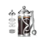ابريق قهوة زجاج مع ستانلس + مصفاية ضغط 10-1219 Coffee Plunger