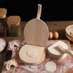 قالب عجين خشب مربع + مدور( مطوى )