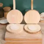 قالب عجين خشب مربع + مدور( مطوى )